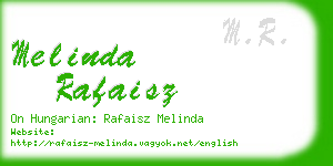 melinda rafaisz business card
